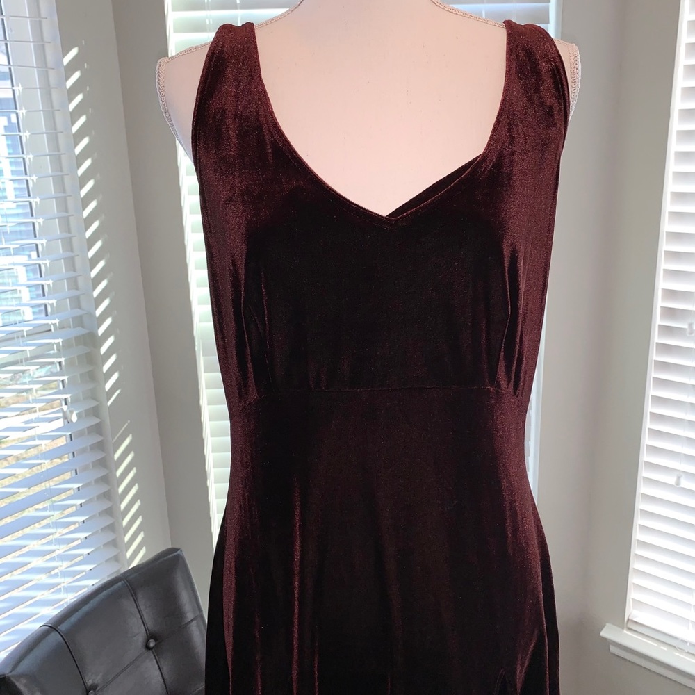 Victoria’s Secret Brown Velvet Dress Chemise Sz L - Picture 2 of 16